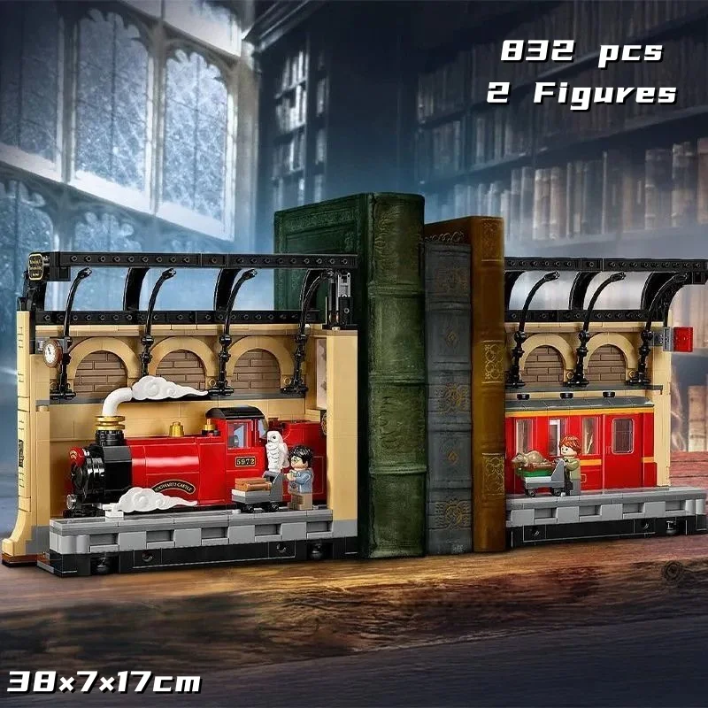 832 pièces Hogwarts Express 76450 – Modèle emblématique en briques de construction – Coin lecture magique – Cadeau de Noël et d'anniversaire pour la famille – Décoration