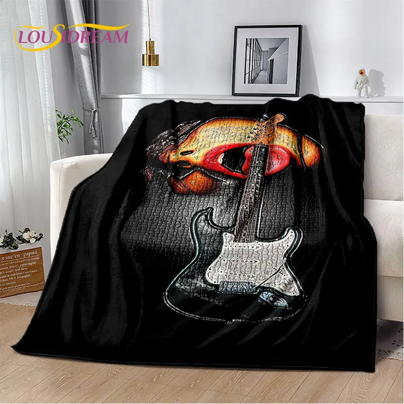 클래식 기타 일렉트릭 기타 소프트 플러시 담요, 플란넬 담요, 던지기 담요, 거실 침실 침대 소파 피크닉 커버