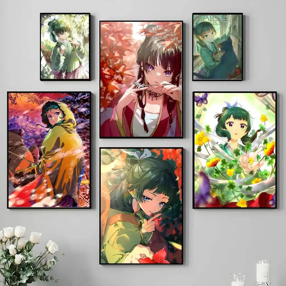 Anime Girl Maomao The A-Apothecary D-Diaries Poster Self-adhesive Art Waterproof Paper Sticker Coffee House Bar Room Wall Decor