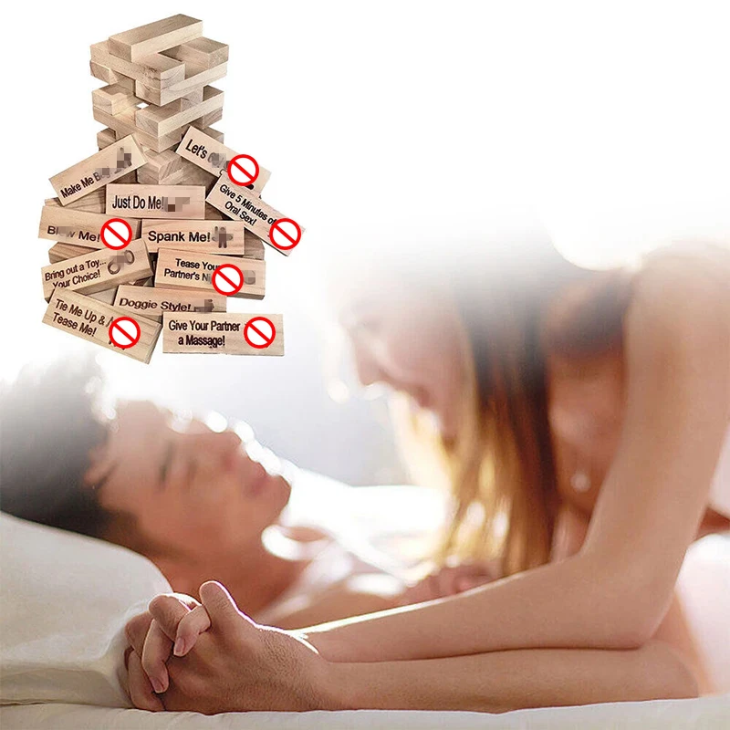 48 قطعة لعبة برج الكتلة أنشطة الزوجين تاريخ الليل أفكار عيد الحب برج تراجع التراص كتل لعبة للأزواج حفلة ليلية