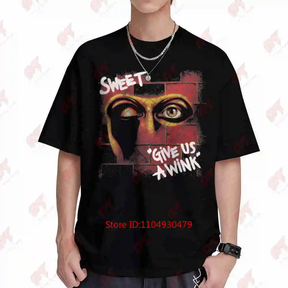 The Sweet Give Us A Wink Brian Connolly Steve Priest Short Sleeve Tee 100% Cotton T-Shirt