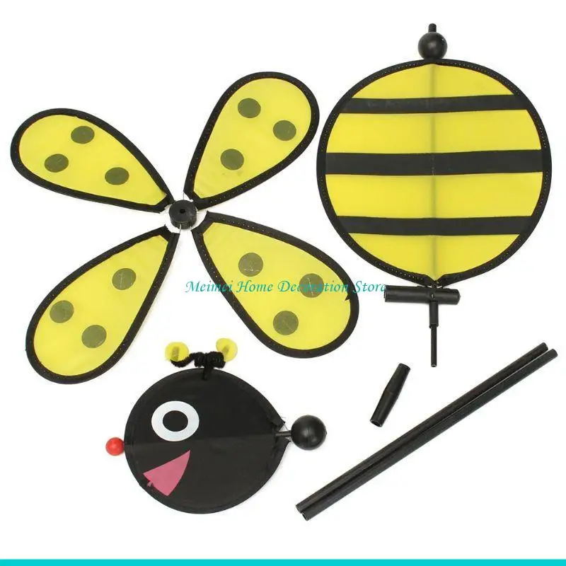 

H7BF Шмель/Божья коровка ветряная мельница вертушка для ветра домашний двор садовый декор