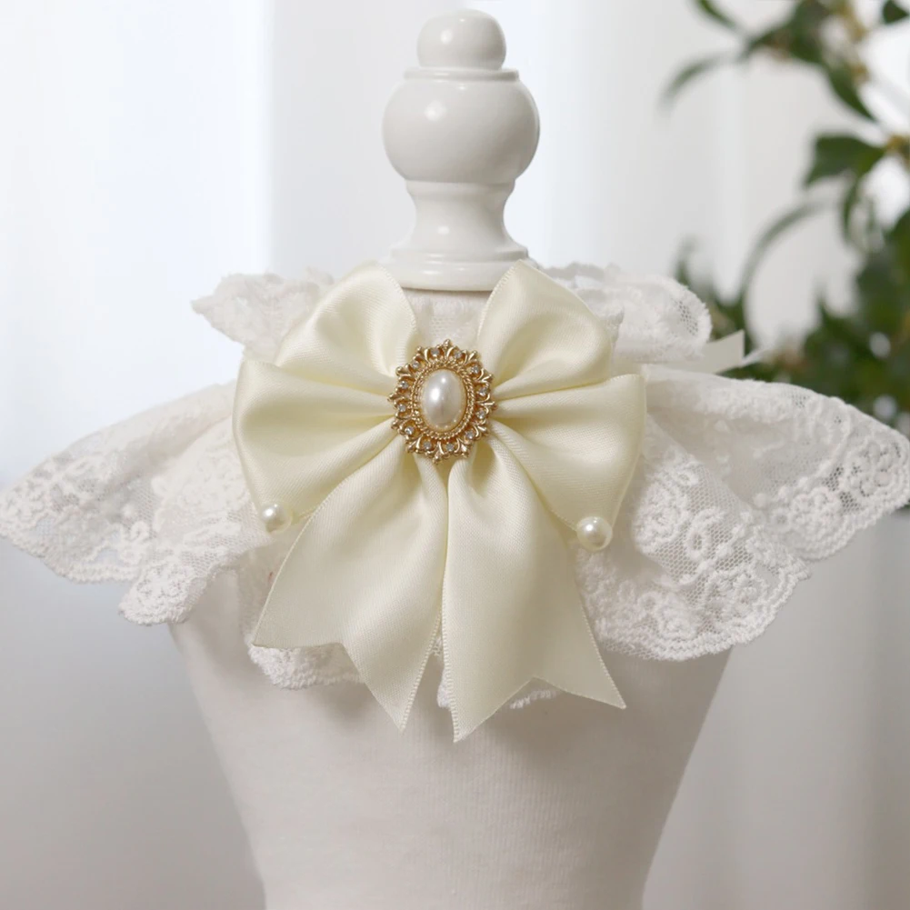 ربطة عنق من الدانتيل والقوس منشفة للحيوانات الأليفة ، لطيفة ، مريلة كلب وقطة ، زي فيفا-11.8in ، 8in ، 9 in ، 8in ، 8in ، 1: بيع بالجملة