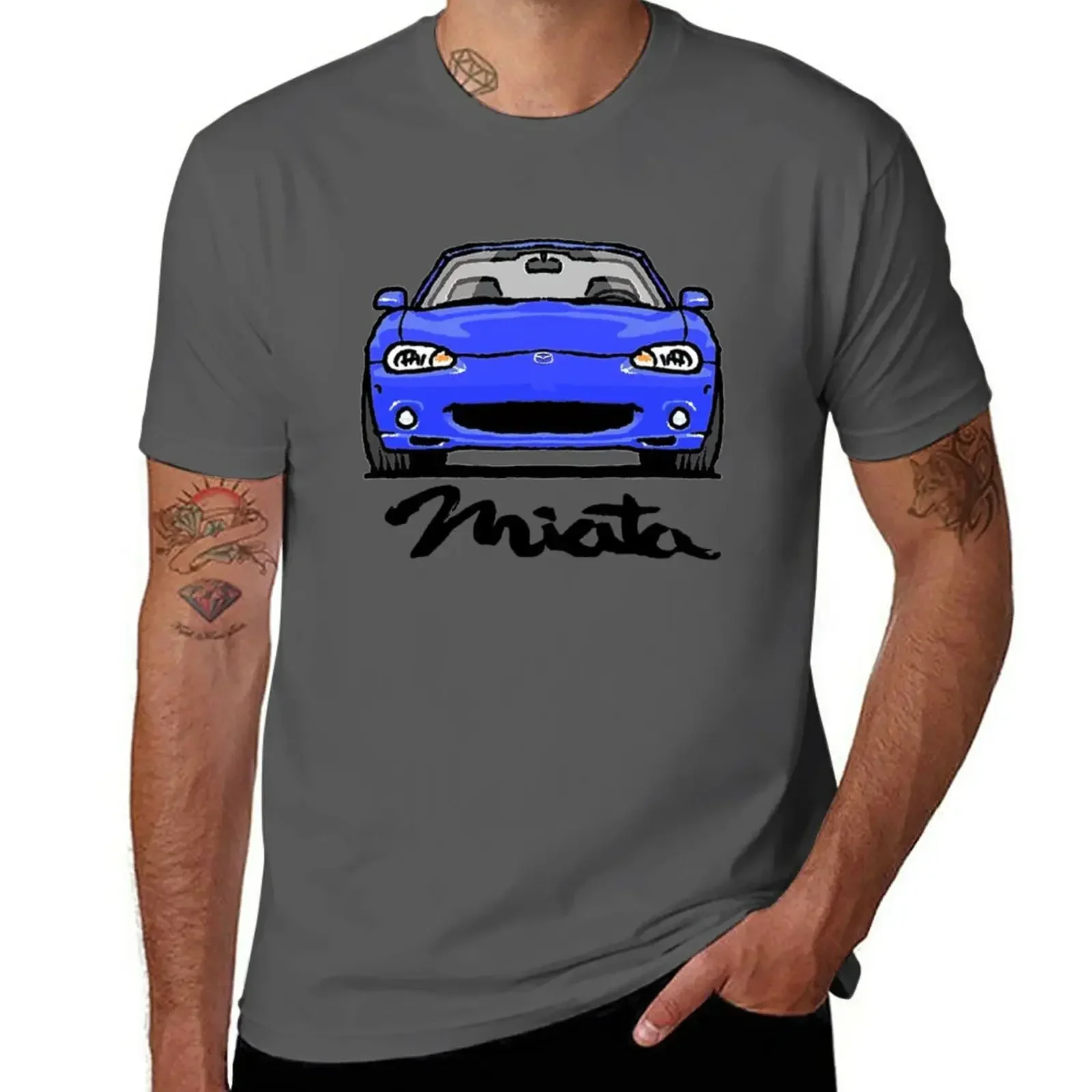 MX5 Miata NB -NB1 Blue T-Shirt heavyweights vintage clothes Blouse Men\'s Short Sleeve Outfits vintage mens designer clothes