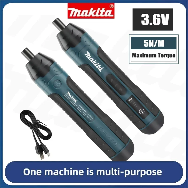 

Makita Cordless Electric Screwdriver 2pcs/20pcs/105pcs | 3.6V 5N.m Torque | 1/4" Chuck | 1300mAh Li - ion Battery