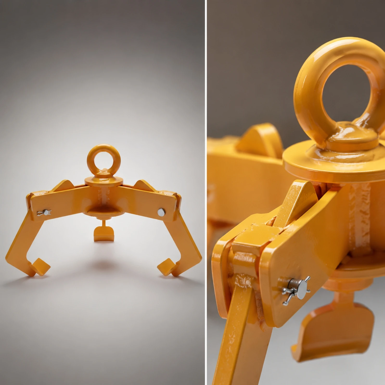 Alloy Steel Drum Clamp Industrial Three-Claw Oil Drum Lifting Clamp Rust-Resistant Space-Saving for Warehouse Workers