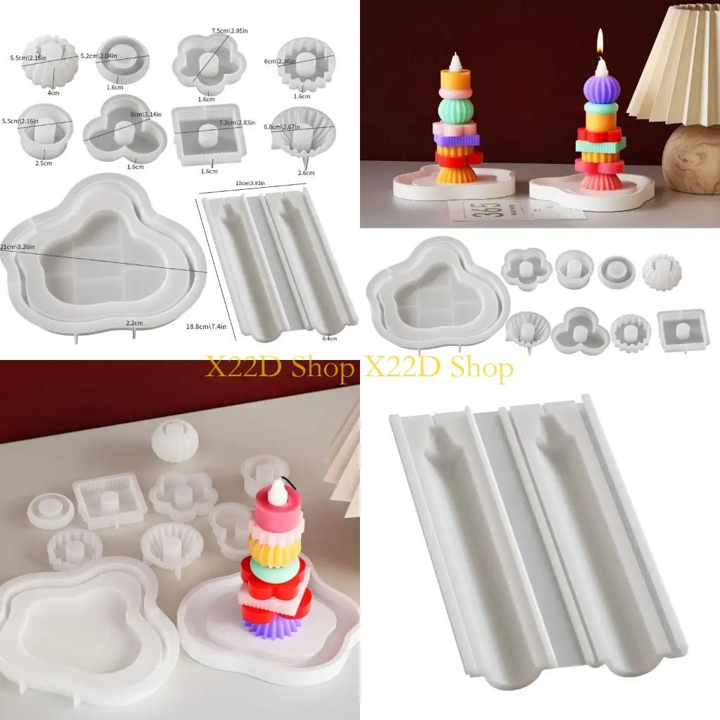 

X22D штабелируемые силиконовые формы для свечей для столбов, формы для свечей, мыла, конфет и шоколада