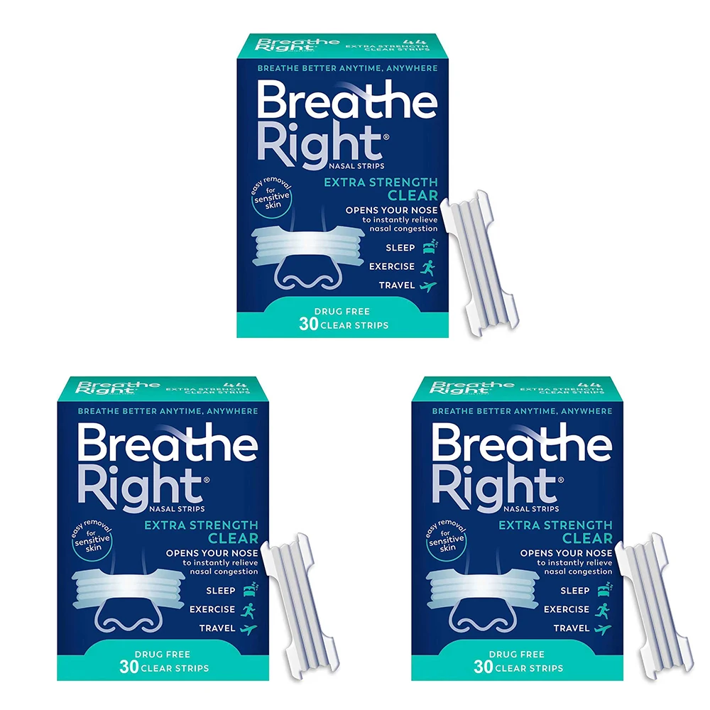 30/60/90Pcs,Sleep Nasal Strips,Nose Breathe Strips,Anti Snoring Nose Strips for Breathing,Exercise Air Inhalatiand Improve Sleep