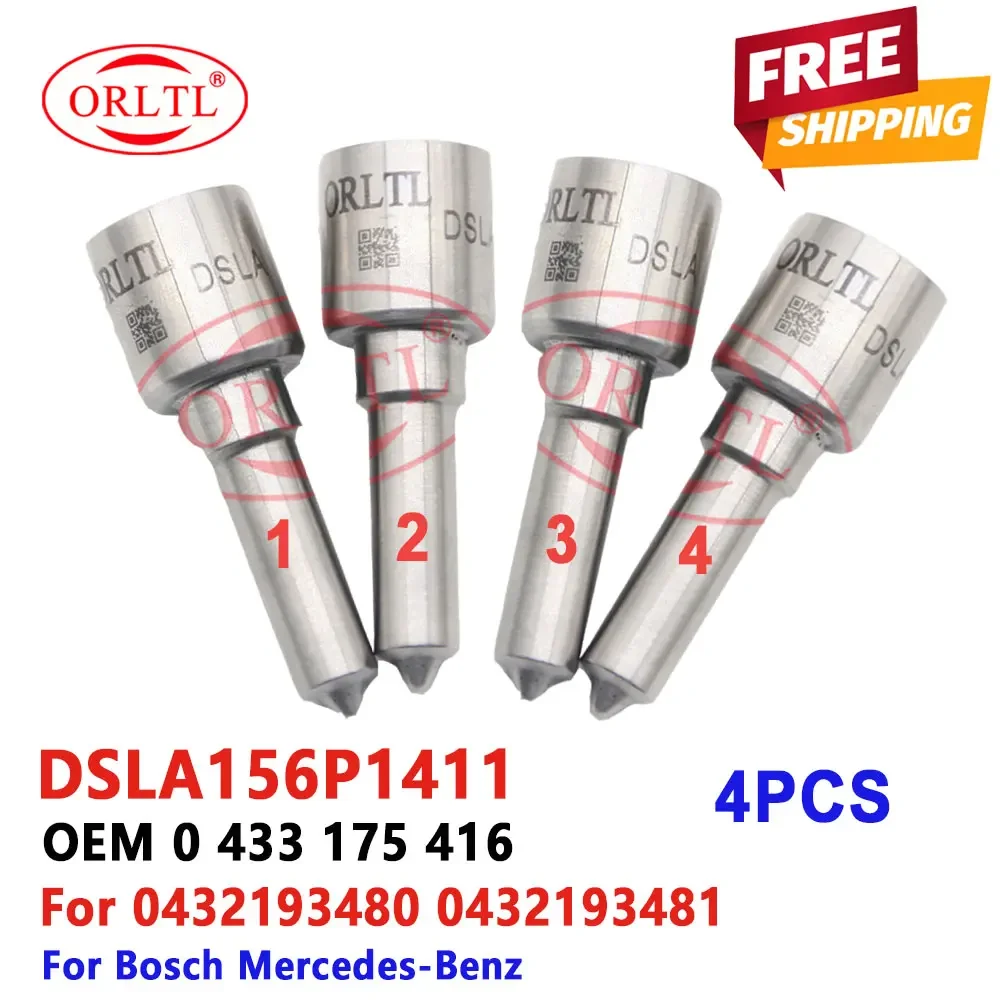 

Форсунка дизельного инжектора DSLA156P1411, распылитель Common Rail DSLA 156 P 1411, 0433175416 для инжекторов 0432193480, 0432193481, 4 шт.