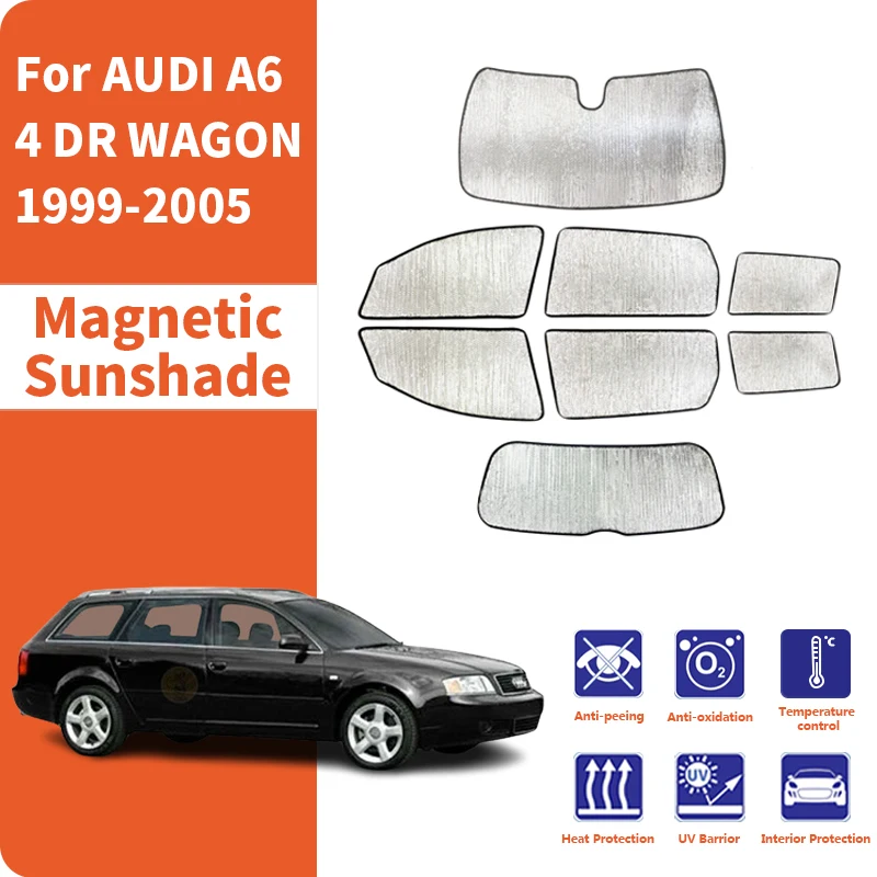 Custom Car Window Sunshade Anti-UV Car Sun Window Visors Sunshade Covers Accessories For AUDI A6 4 DR WAGON 1999-2005