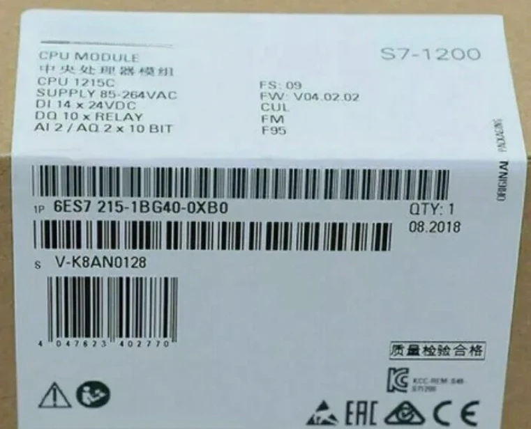

Абсолютно новый оригинальный 6ES7215-1AG40-0XB0 6ES7215-1BG40-0XB0 6ES7215-1HG40-0XB0 6ES7217-1AG40-0XB0. Быстрая доставка.