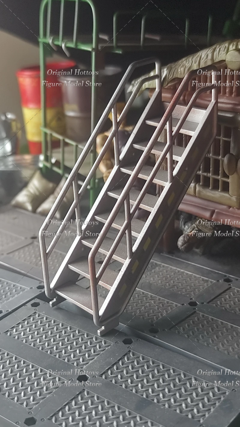 Miniaturowa plastikowa drabinka w skali 1/18, akcesorium do scenek wojskowych, około 14 cm, pasuje do figurek akcji o wysokości 3,75 cala, model lalki.