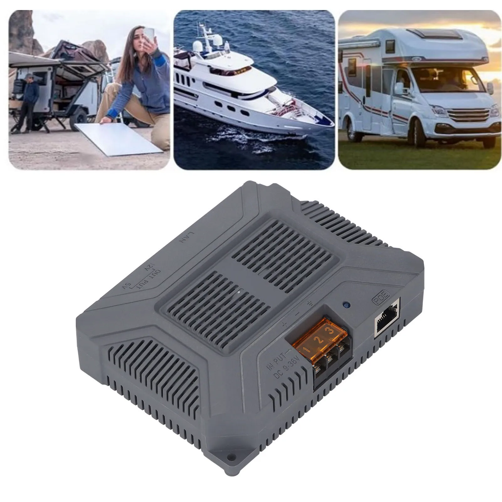 

PoE Injector GigE PoE Injector Passive Safe Fast Data Transfer Surging Guard with SPX Cable Converter for Rectangular Satellite