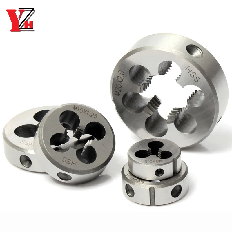 HSS Thread Die Metric Round Dies Cutting Tool Right Hand Alloy Steel M22 M23 M24 M25 M26 M27 M28 M29 M30 M31 M32 External Thread