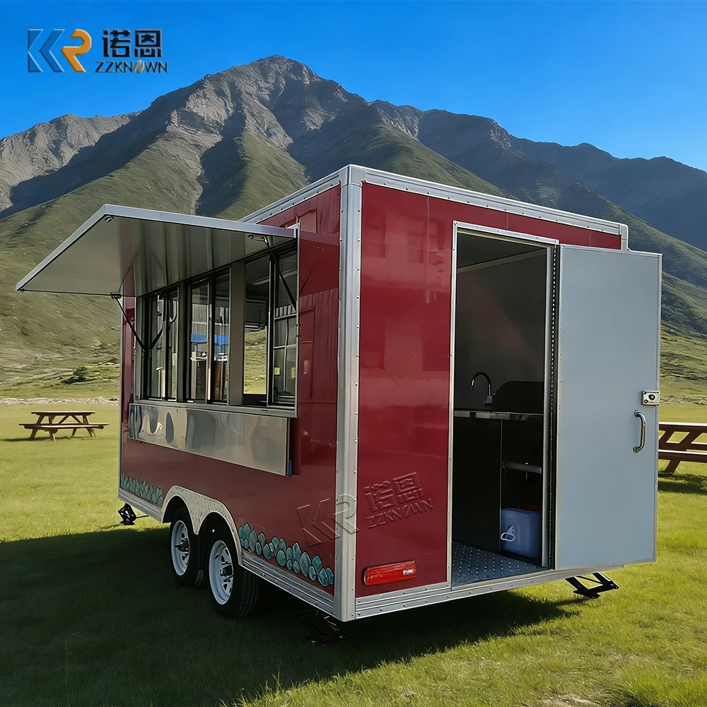 

Multifunctional Barbecue Burger Food Trucks And Mobile Dessert Coffee Street Food Trailer With Kitchen Equipment