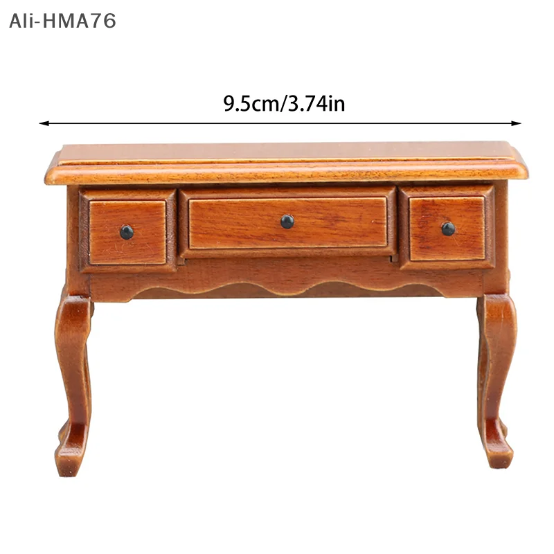 

1Pc 1:12 Dollhouse Miniature Furniture Accessories Wooden Table Desk Toy for Dollhouse Home Decoration