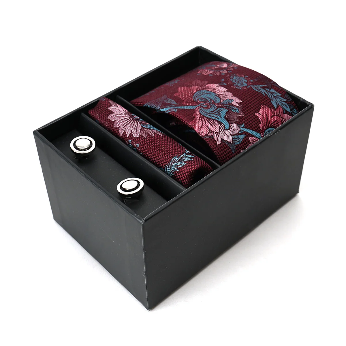 Wholesale Triple Mens Neck Tie Gift Box Set With Custom Wide Accessories