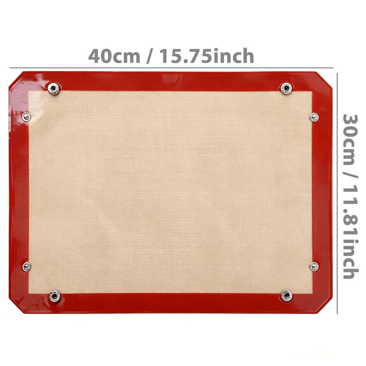 Reusable Silicone Baking Mat with Buckle - Leakproof, Non-Stick Silicone Fiber Oven Mat,Snap-Together Corners Form Leakproof