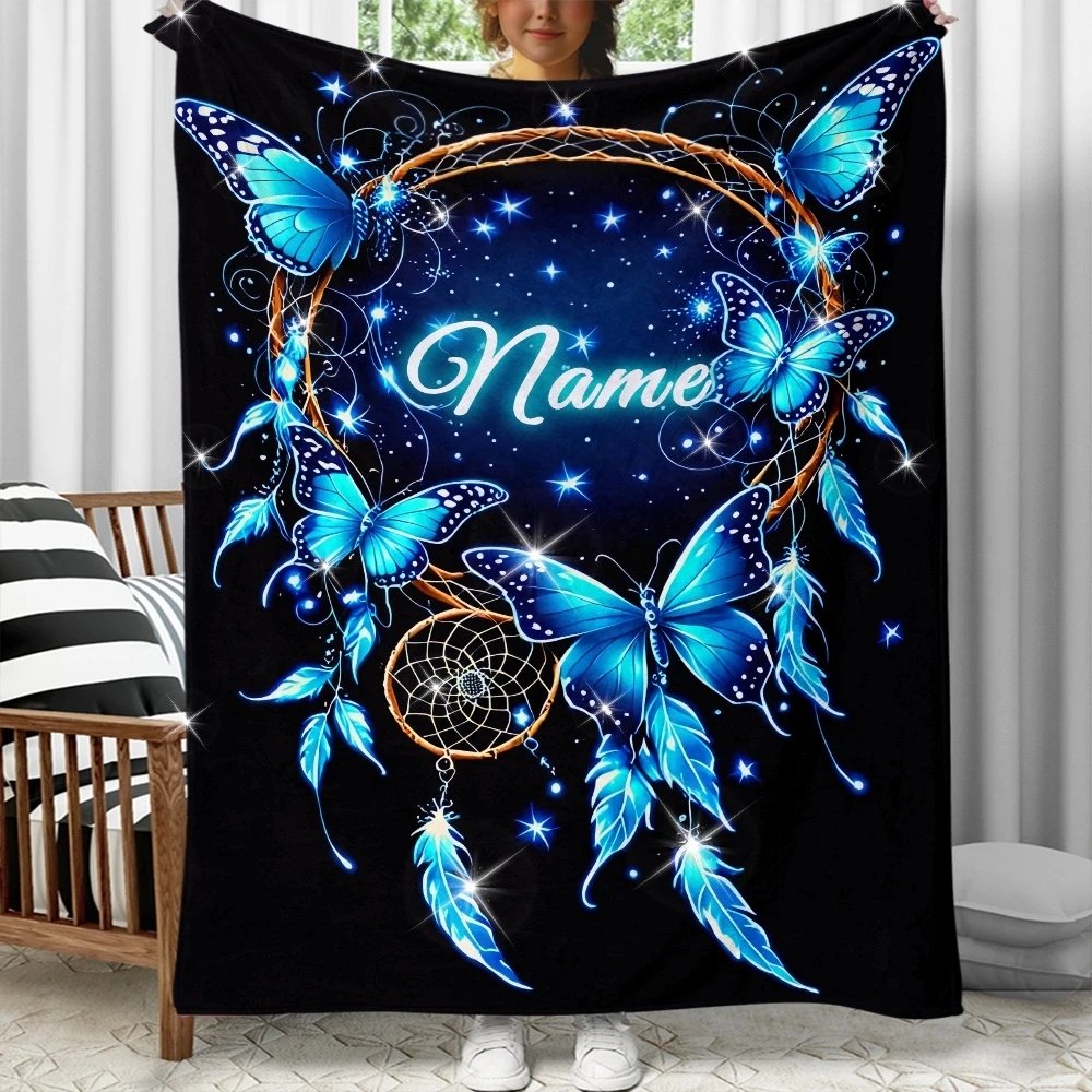 Soft Flannel Personalized Dreamcatcher Blanket Lightweight Throw Blanket For Reading Nook And Daily Rest