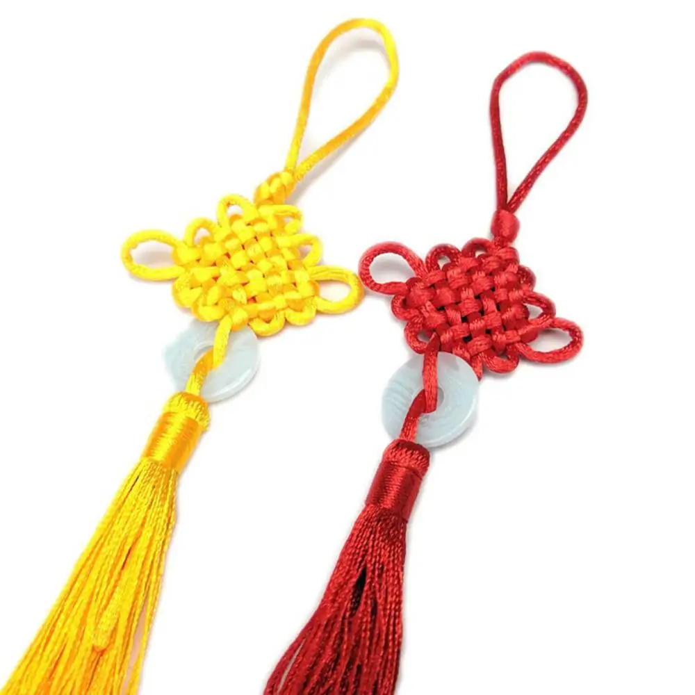 Hand-Woven Chinese Knot Car Interior Ornament Hanging Pendant Home Decor Gift Chinese Knot Tassel China Mascot Lucky Charm