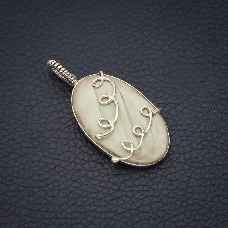 StarGems Natural Imperial Jasper Handmade 925 Sterling Silver Pendant 2