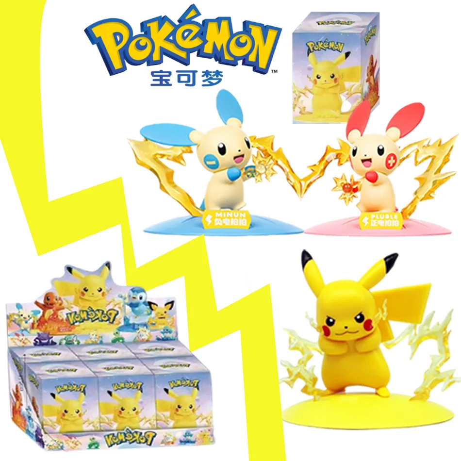 

12-стильные куклы с покемонами, Пикачу Генгар, маленький огненный дракон, аниме, модели, украшения, слепая коробка, игрушки, детские подарки