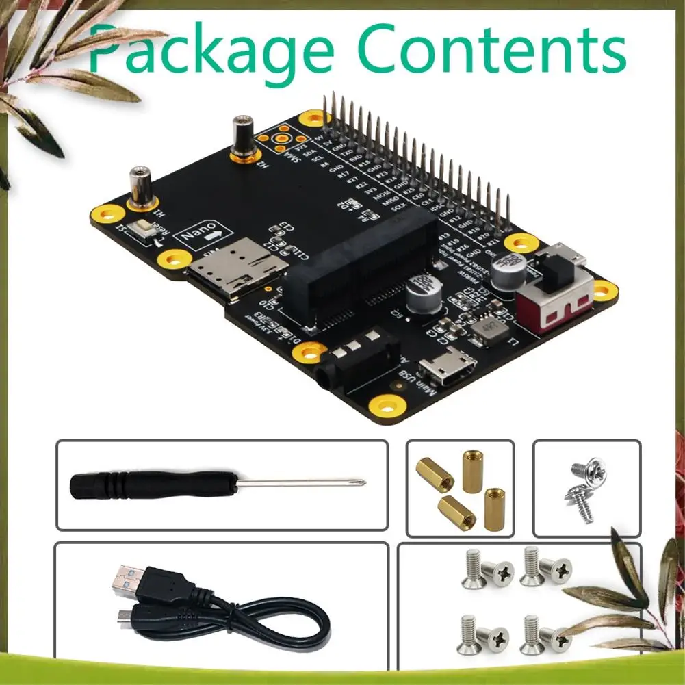 

New-Mini 3G/4G/LTE Module HAT Portable USB Expansion Board With SIM Card Slot Vertical Adapter Card For Raspberry Pi