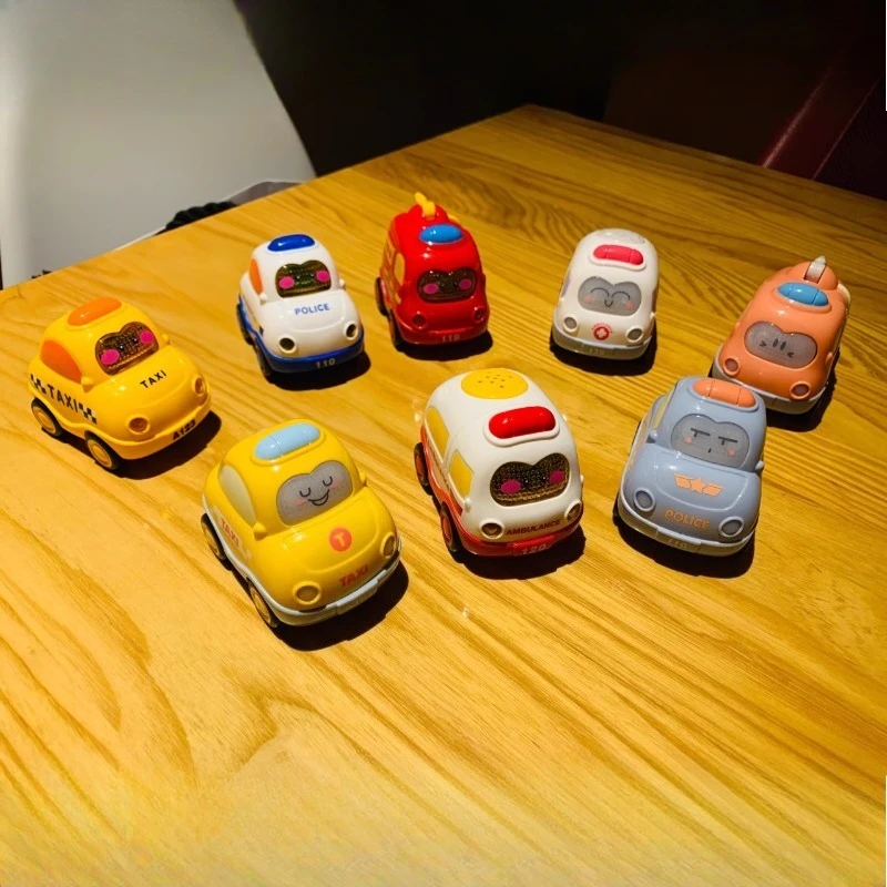 Set cognitivo per veicoli 6 mini auto pullback Riconoscimento ColorShape Gioco genitore-figlio Safe EcoMaterial