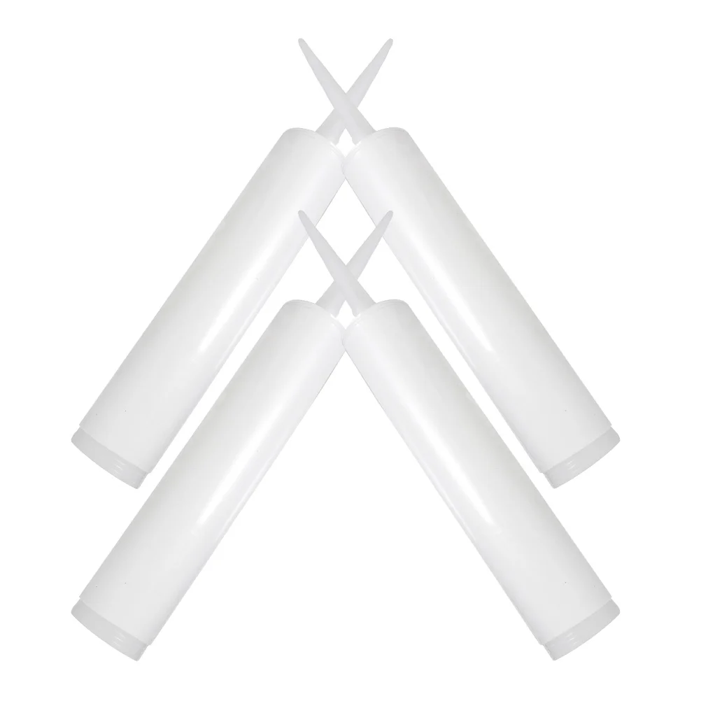 

4pcs Empty Caulk Tubes Refillable Reusable Plastic Sealer for Home Repair Tile Grout Leak Fix Portable Lightweight Tools