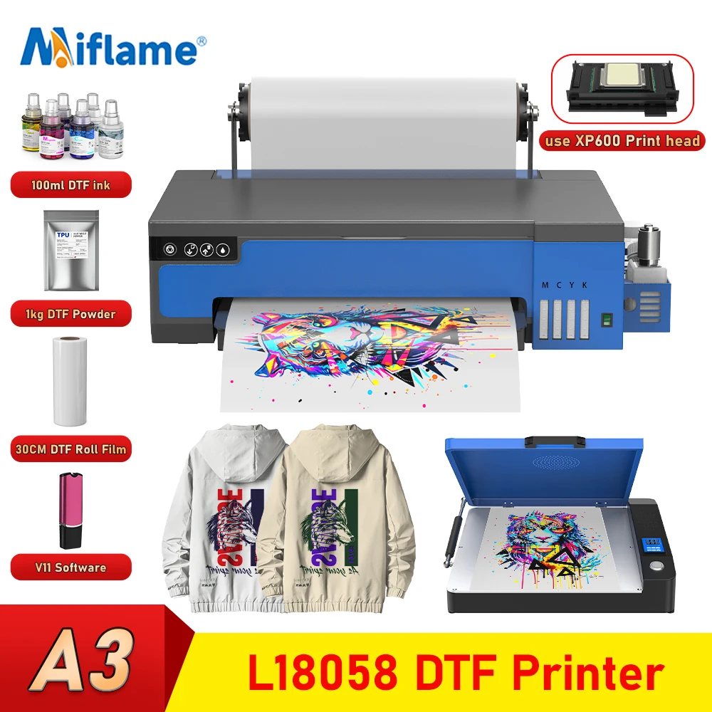 A3 A4 XP600 DTF Printer Directly to Film Transfer Printer A3 L18058 DTF Printer T shirt Printing Machine For Fabric DTF Print