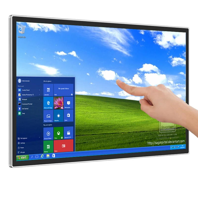 

cheap 43 inch lcd tv capacitive Wall Mount Smart Board Interactive Flat Panel Display All in One PC kiosk Touch Screen