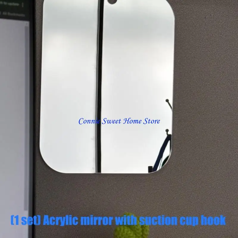 LXAF Acrylic Shaving Mirror with Suction Cup Light Weight Compacts Fogless Bathroom Shower Mirror For Grooming Makeup