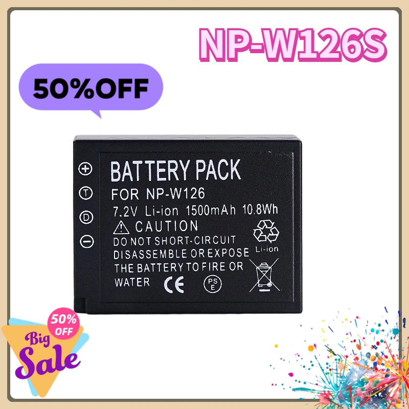 

NP-W126S 7.2V 1500mAh Camera Battery for Fujifilm Fuji X-H1 X-PRO3 X-PRO2 X-T3 X-T2 X-T30 X-T20 X-T200 X-E3 X-E2 X-A5 X-A3