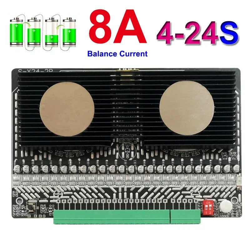 8A Active Equalizer LiFePo4 Li-ion Battery Balancer Balance Board 18650 Battery Pack Energy Transfer 4S 8S 16S 24S