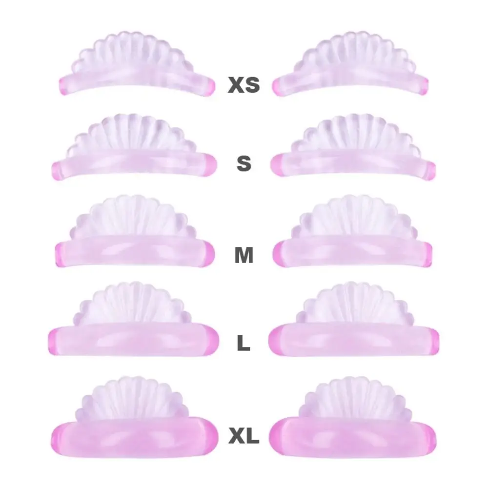 5Pairs Applicator Tools Silicone Eyelash Perm Pads 3D Eyelash Curler Accessories Reusable Sticky Lashes Rods Shell Style