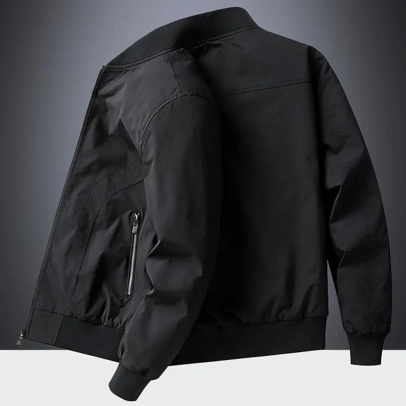 

Casual Men's Flight Jaet 2025 Spring Autumn Loose Fit Baseball Collar Workwear Coat Anti-Wrinkle Faion Urban Sle