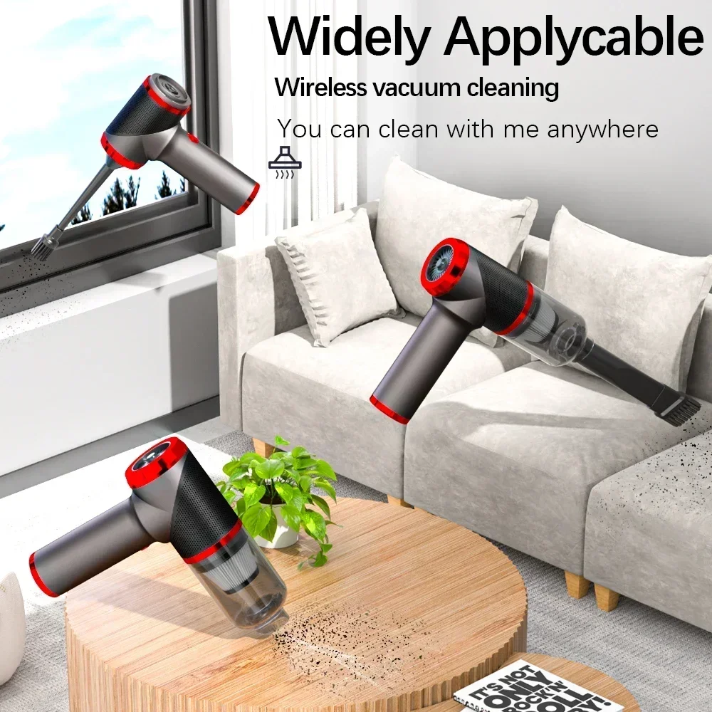 SZUK 178000Pa Mini Car Vacuum Cleaner Powerful Handheld Cleaning Machine Strong Suction Portable Wireless Vacuum Cleaner for Car