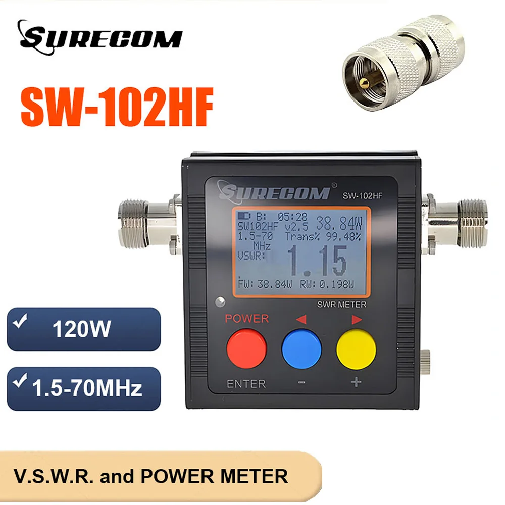 

Новинка, Surecom Φ Watt Meter 1,5-70MHz 120W Power & S.W.R. Счетчик для трансивера CB Radio HF