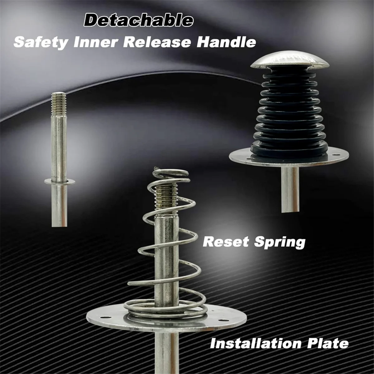 ABXHH Pestillo de liberación interior, pestillo de puerta de enfriador de sándalo, manija de liberación interior, accesorio para puerta Walkin de menos de 5,9 pulgadas de espesor