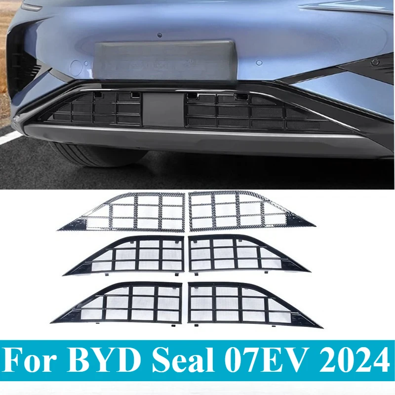 

For BYD Seal 07EV 2024 Lower Grille Protective Mesh Cover - Durable Plastic Bug Shield with Mounting Kit Car Front Accessories