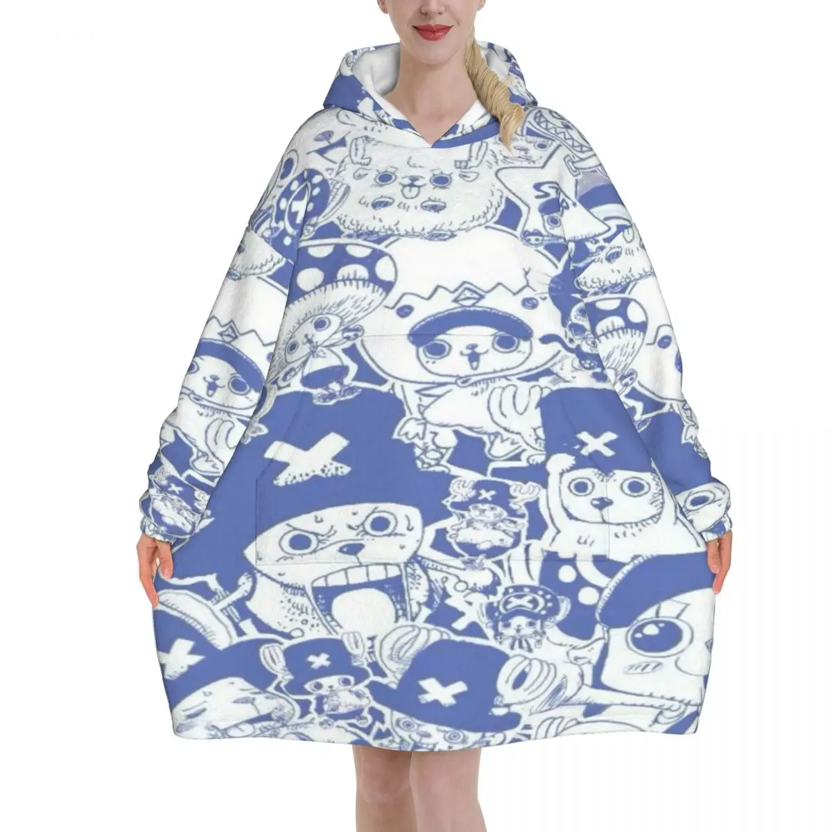 

Luffy Zoro Tony Chopper аниме носимое одеяло толстовка для женщин и мужчин теплая уютная толстовка толстое флисовое одеяло с капюшоном