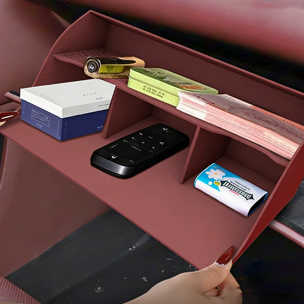 For Lantu Mount Taishan 2025 2026 Co Driver Gloves Storage Box Silicone Anti Slip And Dirt Resistant Car Interior Accessories