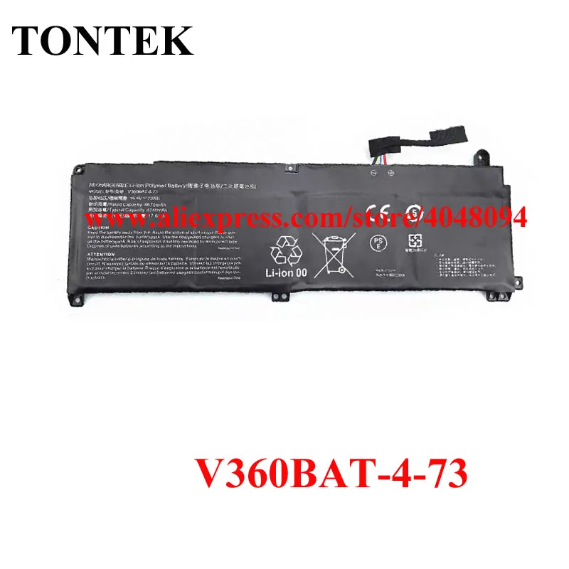 

V360BAT-4-73 Battery For COLORFIRE MEOW R16 Hasee G6X 9KG or TerransForce X411A series Laptop 15.4V 73WH