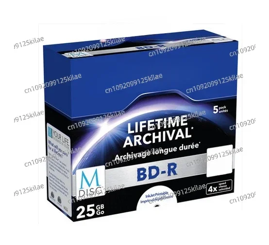 Vente 5Pcs Verbatim MDisc M-Disc Blu Ray BDR Blu-Ray Disque BD-R 25 Go À Vie Archivage Injet Imprimable 4X Archivage Longue Du123