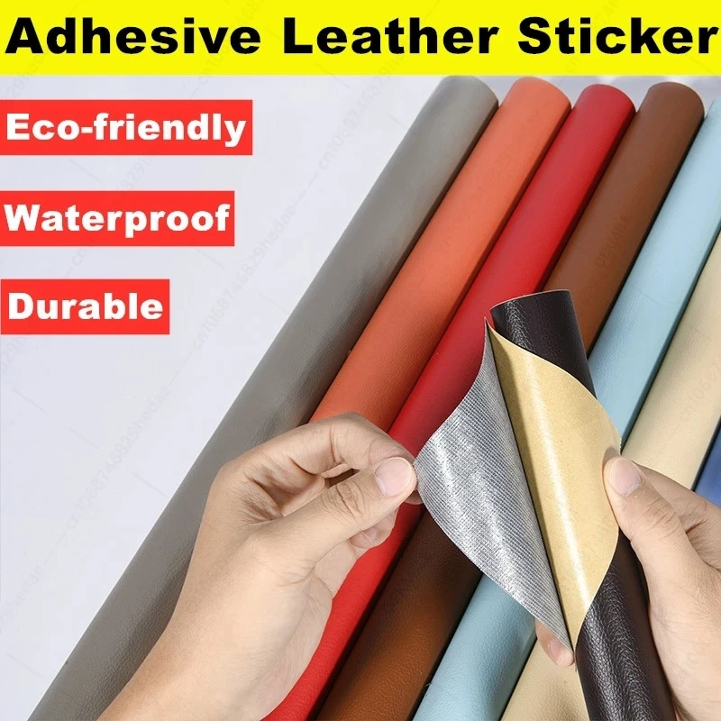 Self-Adhesive 50x137cm DIY Self Adhesive PU Leather Repair Patches Fix Sticker for Sofa Car Seat Table Chair Bag Shoes Bed Home