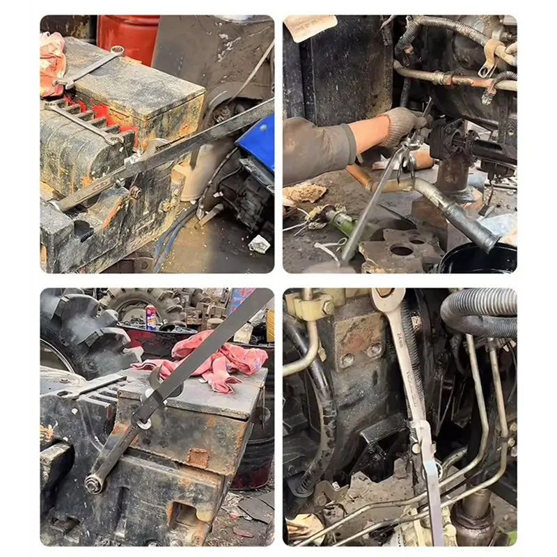 Extensión de varilla de refuerzo, herramienta especial de torsión de llave fija extensible de boca viva Universal