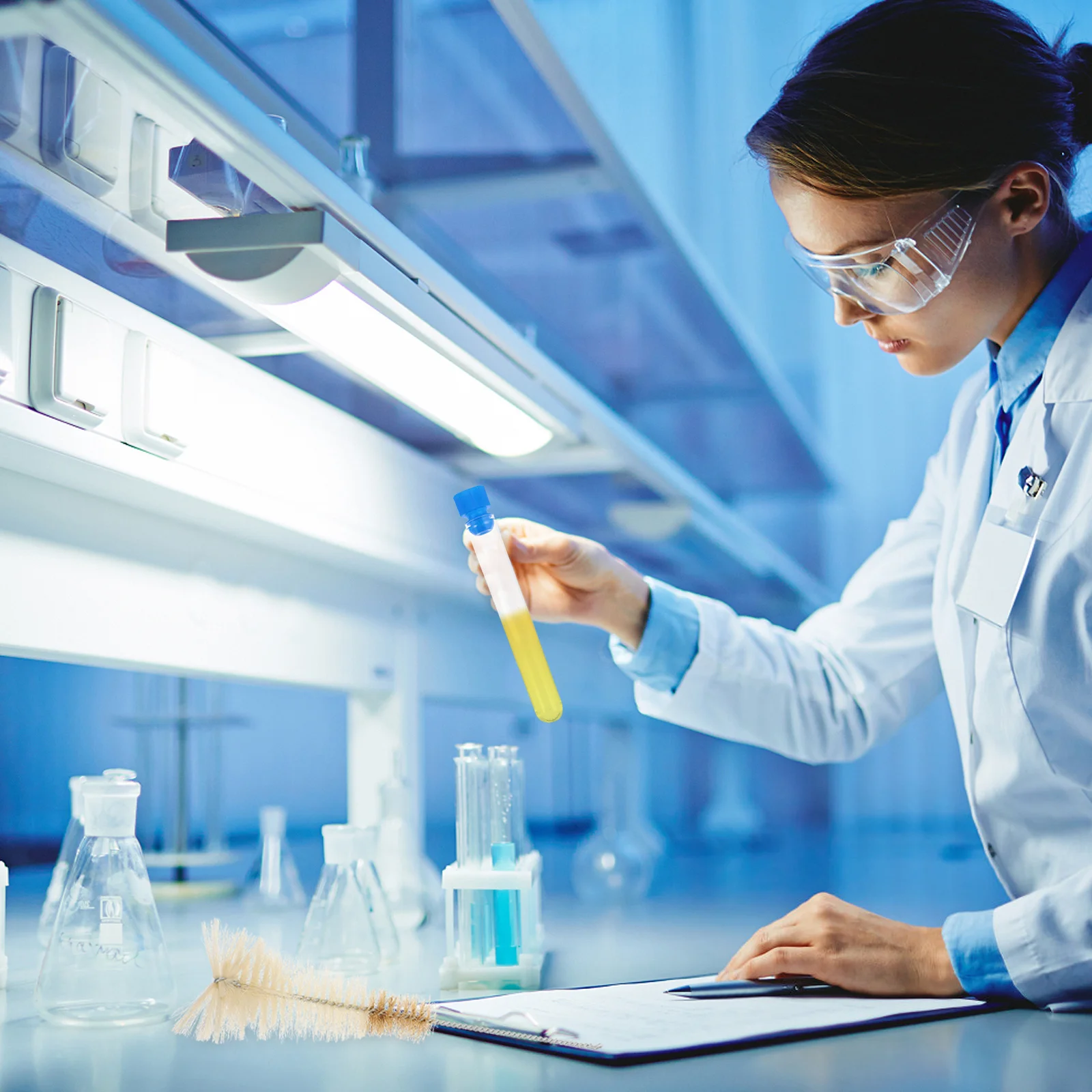 5 قطعة فرشاة أنبوب الاختبار النايلون عالية الأداء قارورة المختبر الأنظف مخروطي Erlenmeyer قارورة الغليان تنظيف فرشاة