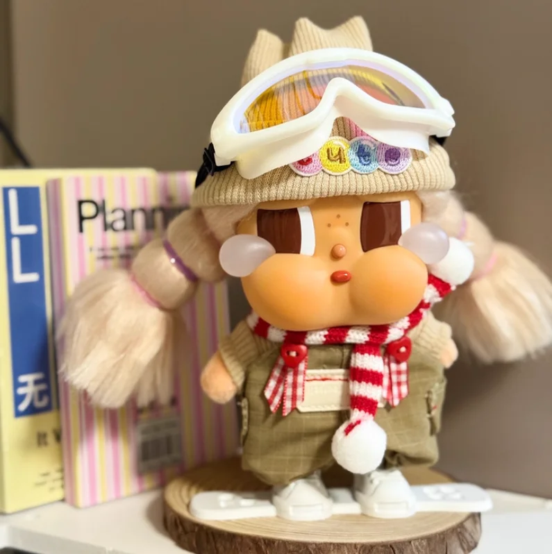 Set di accessori per abbigliamento per bambole CRYBABY: Gilet da sci invernale POLAR-Monster Baby, scarpe e occhiali – Collezione Labubu, marchio di moda senior