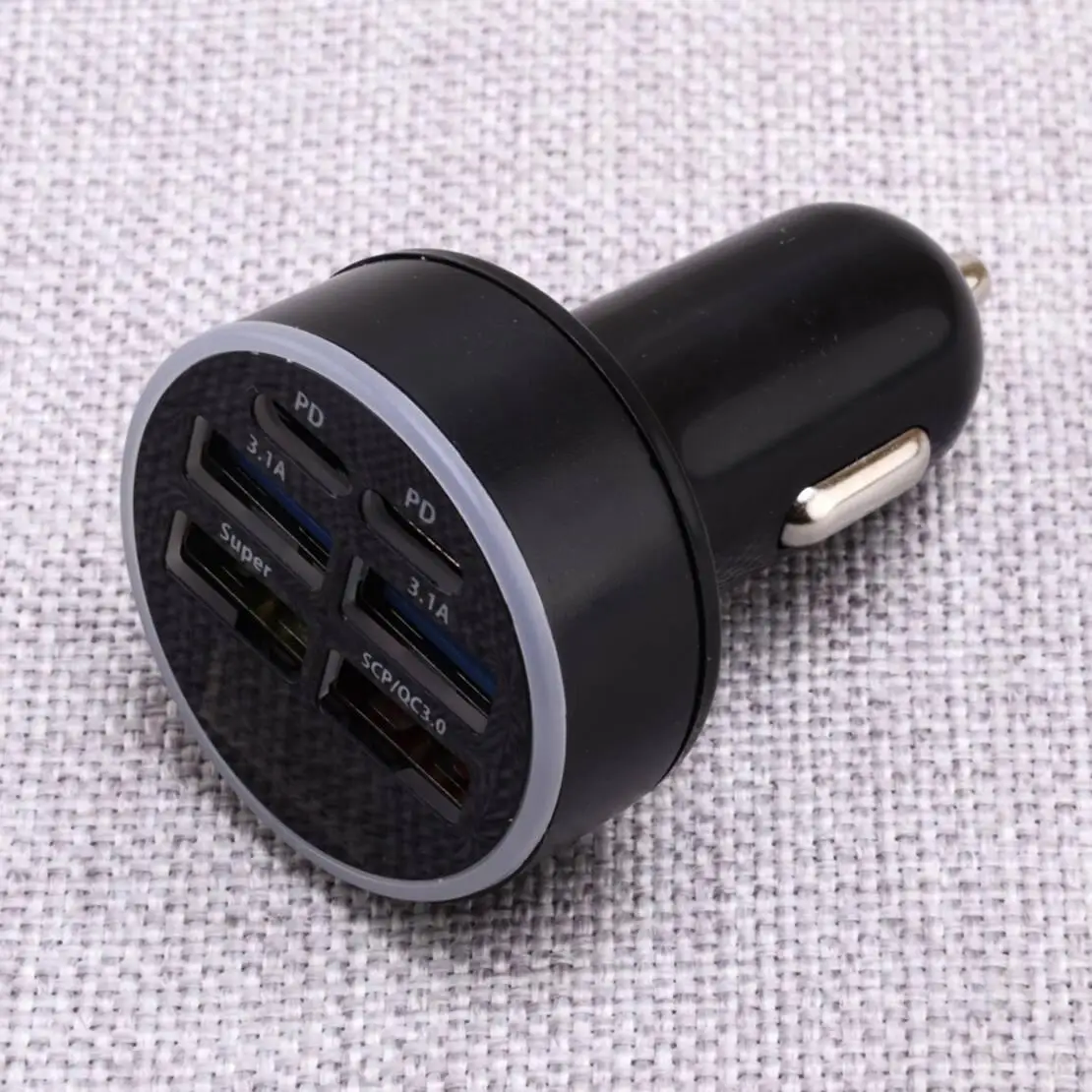 

Автомобильное зарядное устройство с 2 портами PD и 4 портами USB, сверхбыстрая зарядка, адаптер для прикуривателя 12/24В для лодок, мотоциклов, квадроциклов, автодомов