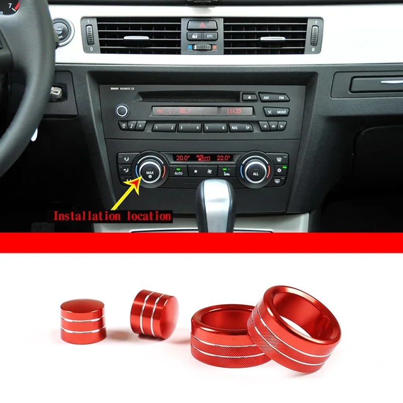 

For 2005-2012 BMW 3 Series E90 E92 E93 aluminum alloy car air conditioning decorative knob ring interior accessories